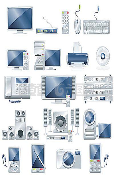 實用家用電器設備矢量素材